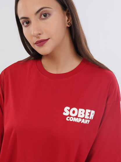 RED OVERSIZED T-SHIRT