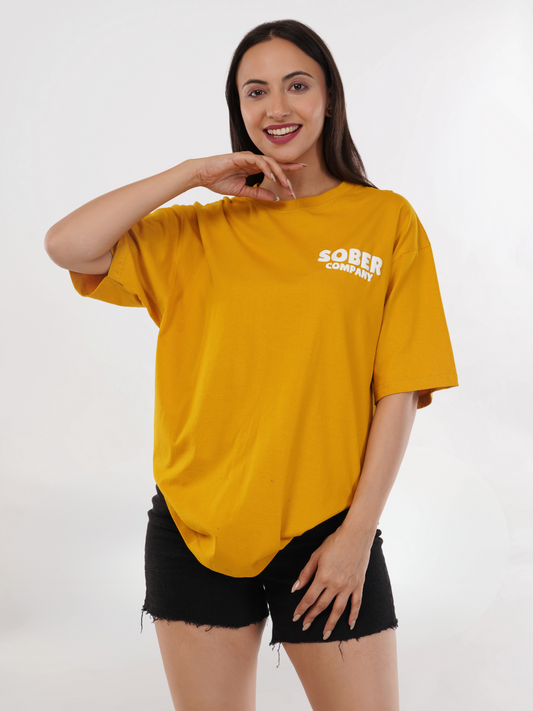 MUSTARD OVERSIZED T-SHIRT