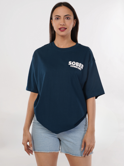 AQUA BLUE OVERSIZED T-SHIRT