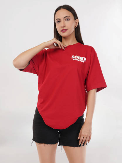 RED OVERSIZED T-SHIRT