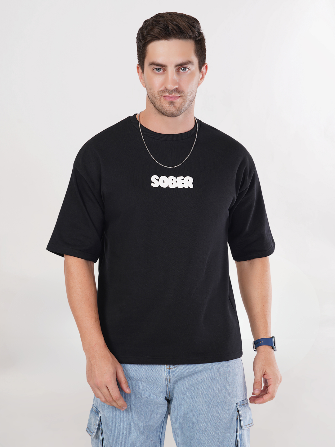 NEVER SOBER UP OVERSIZED T-SHIRT