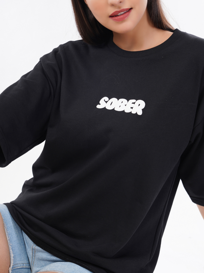 NEVER SOBER UP OVERSIZED T-SHIRT