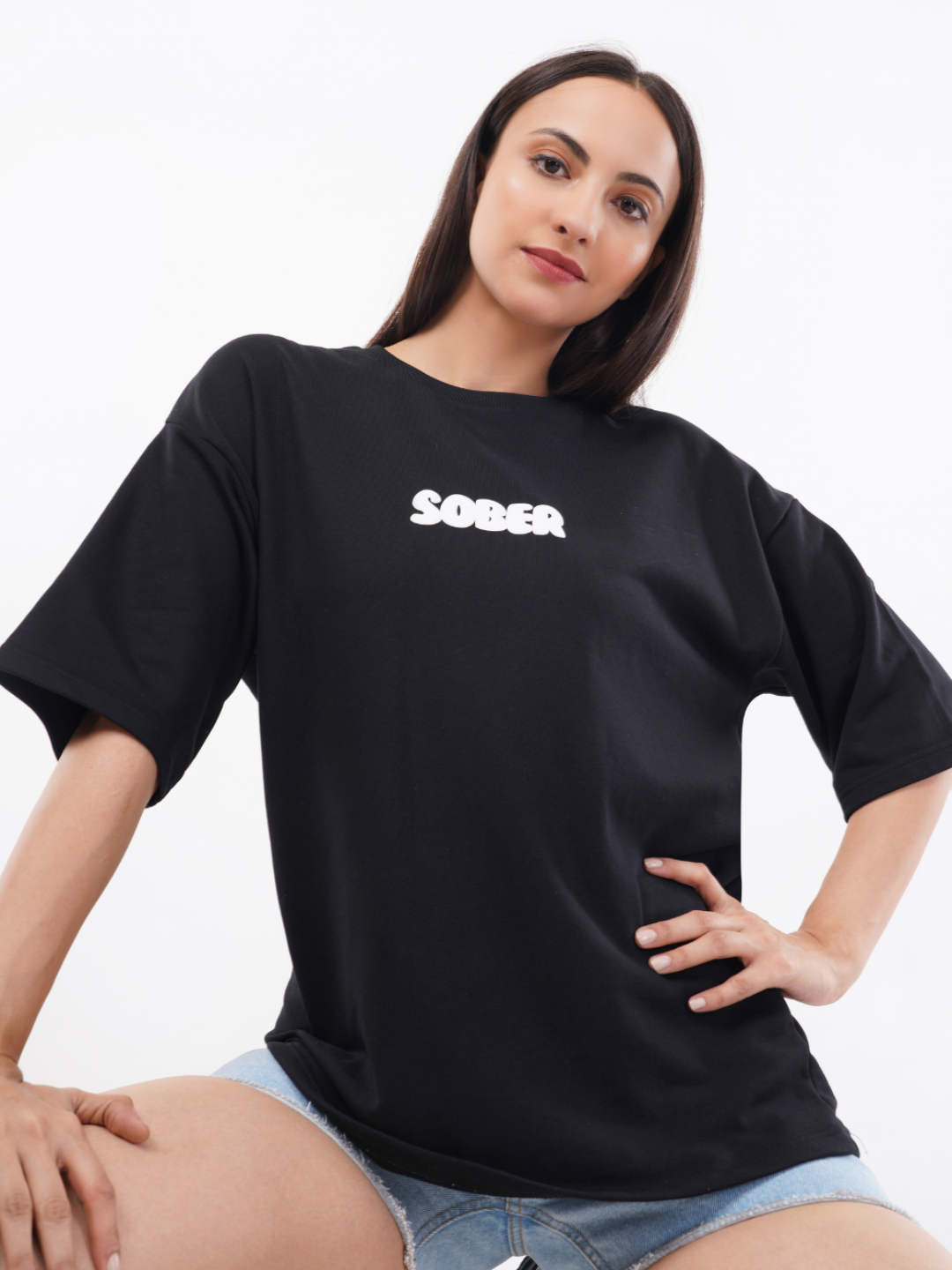 NEVER SOBER UP OVERSIZED T-SHIRT