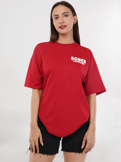 RED OVERSIZED T-SHIRT