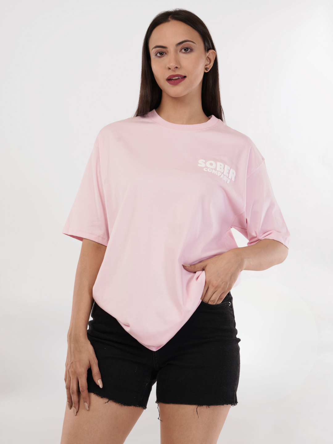 BABY PINK OVERSIZED T-SHIRT