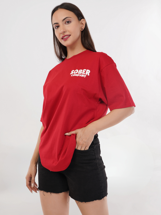 RED OVERSIZED T-SHIRT