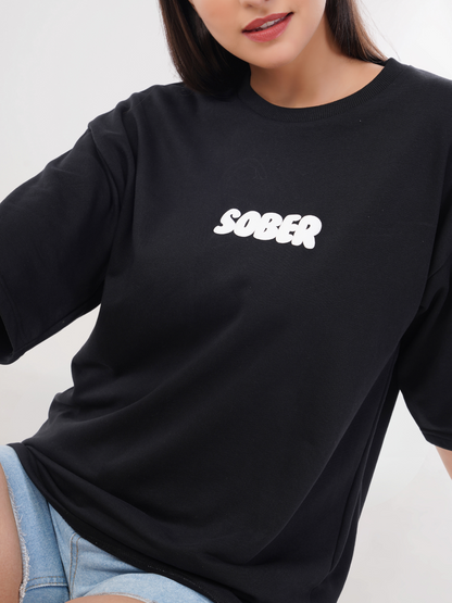 NEVER SOBER UP OVERSIZED T-SHIRT