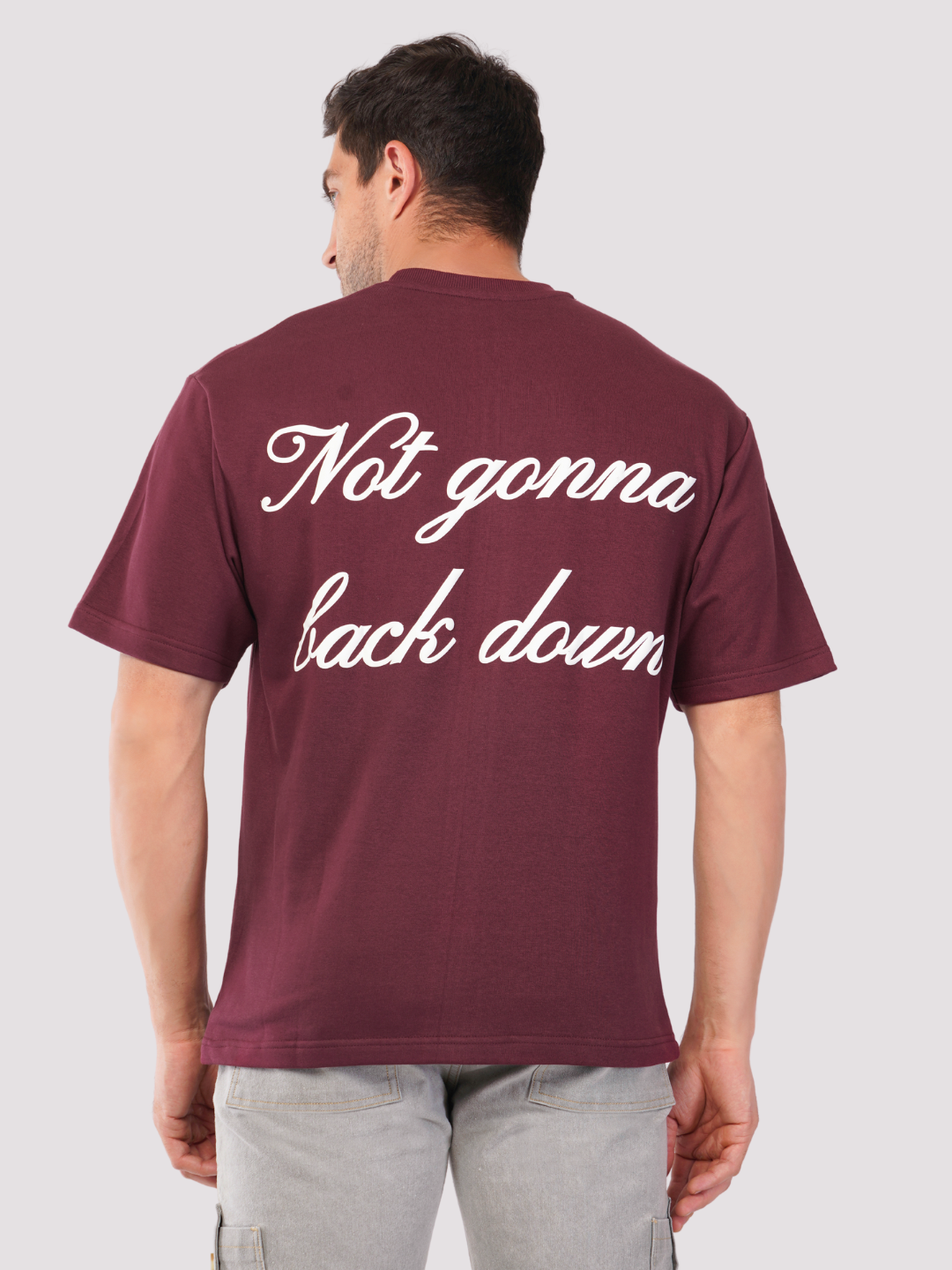 NOT GONNA BACK DOWN TERRY OVERSIZED T-SHIRT