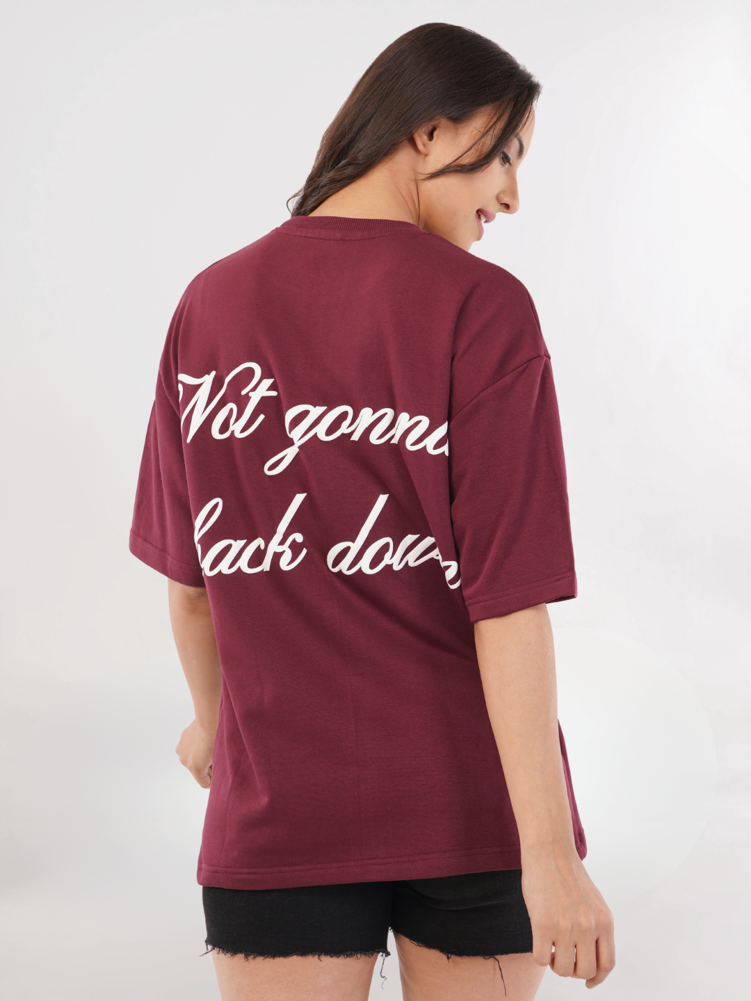 NOT GONNA BACK DOWN TERRY OVERSIZED T-SHIRT