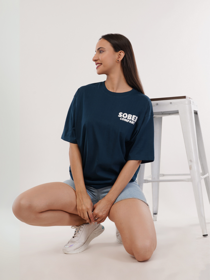 AQUA BLUE OVERSIZED T-SHIRT