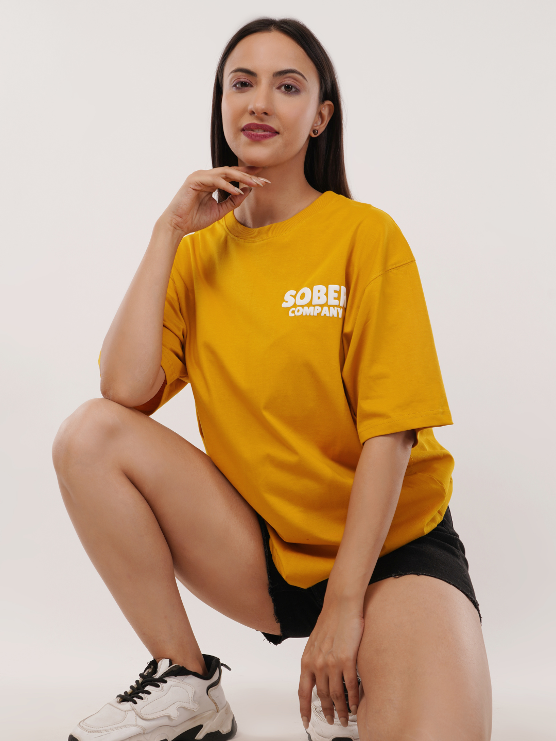 MUSTARD OVERSIZED T-SHIRT